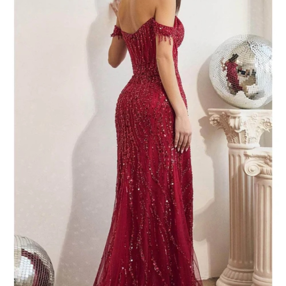 Sparkling Pink Strapless Dress - Picture 4 of 5